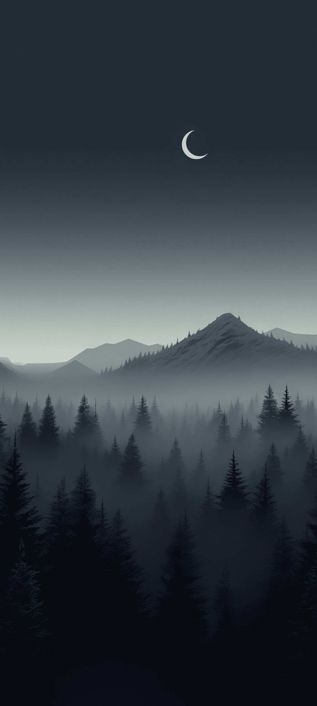 Snowy Forest Glow at Dusk Download Wallpapers