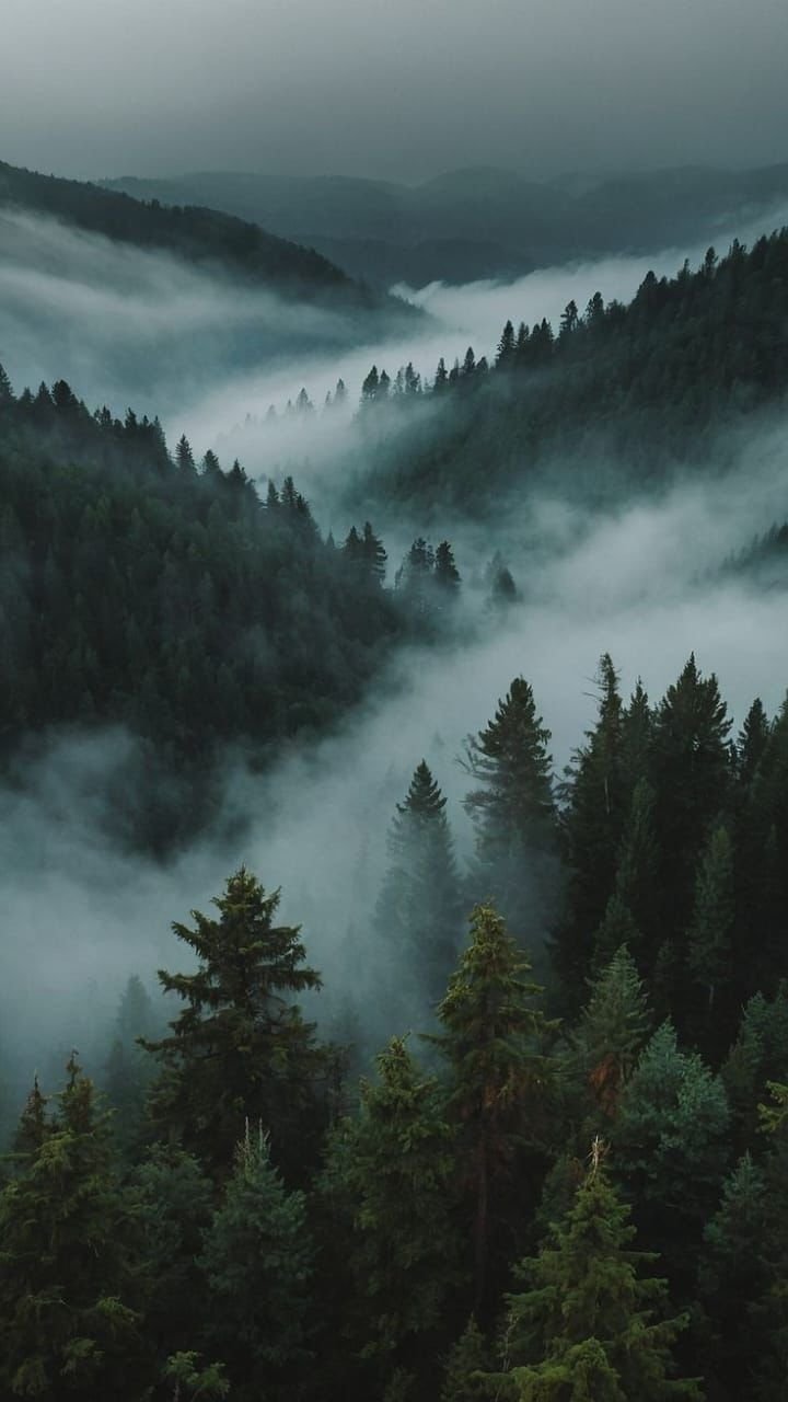 Serene Forest Mist Download Wallpapers