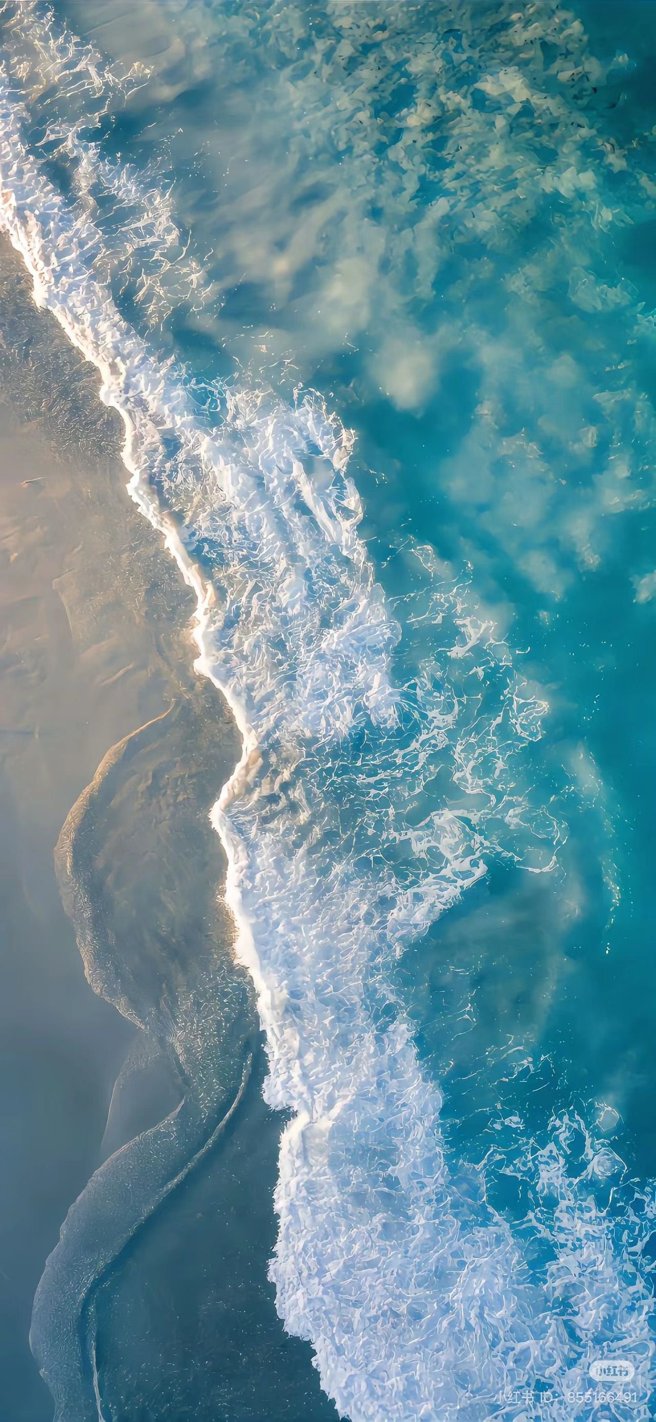 Aerial Ocean Waves View Download Wallpapers