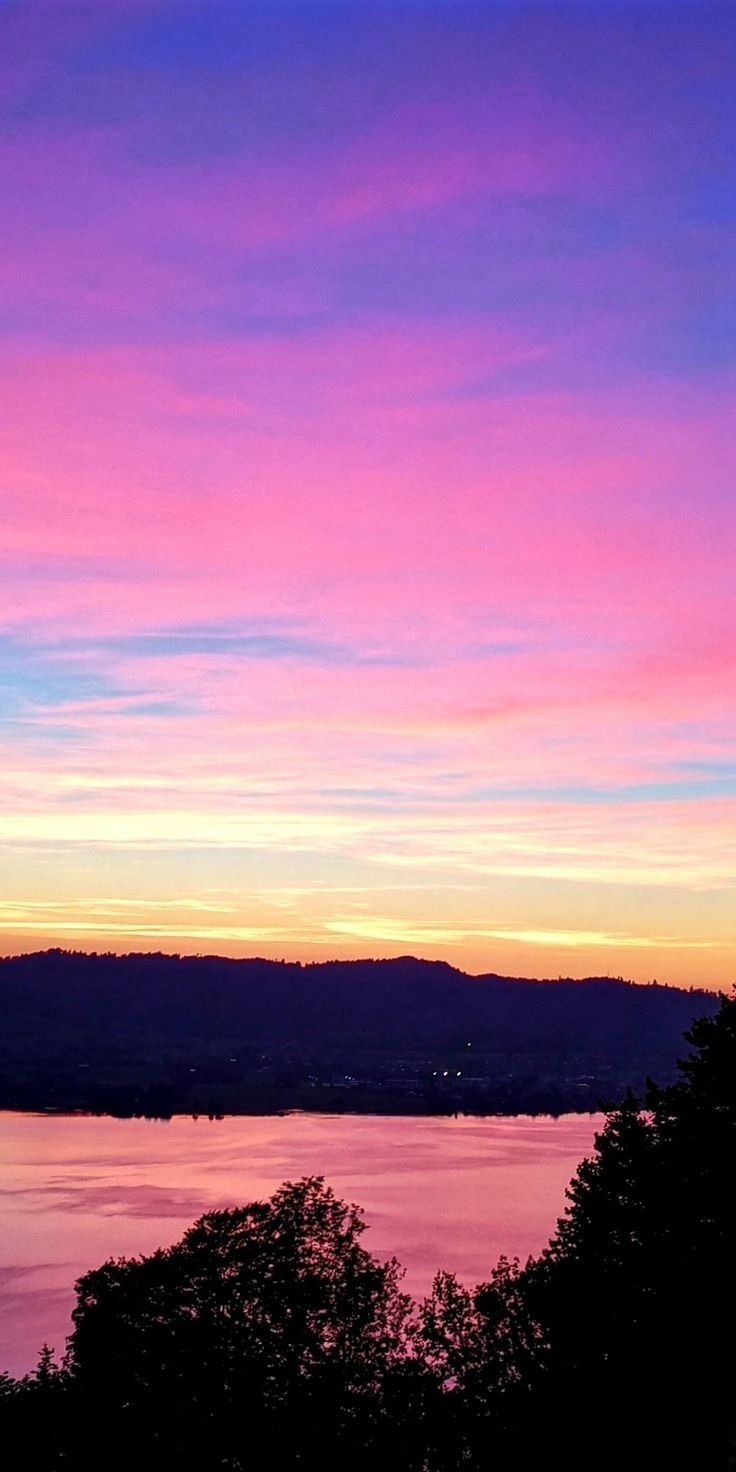 Pink and Blue Sunset Sky Download Wallpapers