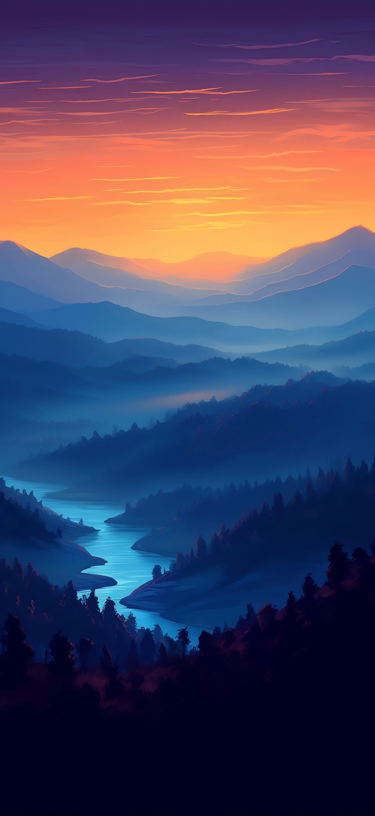 Serene Forest River Reflection Download Wallpapers