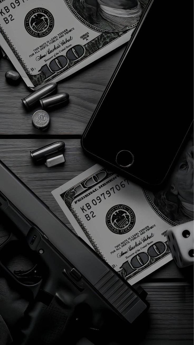 Money and bullets Download Wallpapers