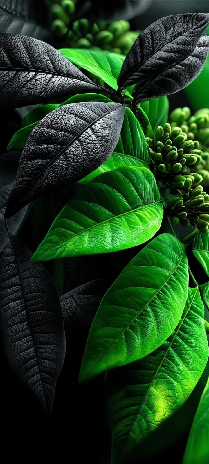 Green leaves Ari wallpaper