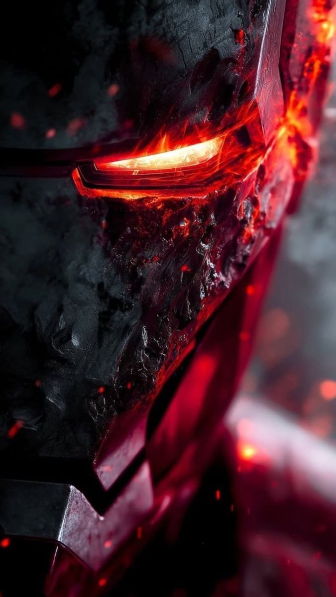 Ironman with red glowing eyes Wallpaper