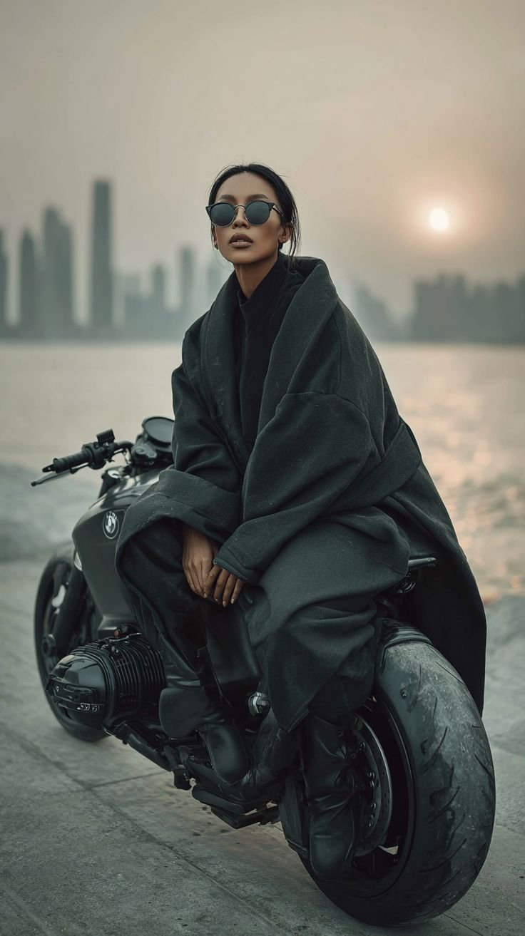 Her onna bike 4k wallpaper