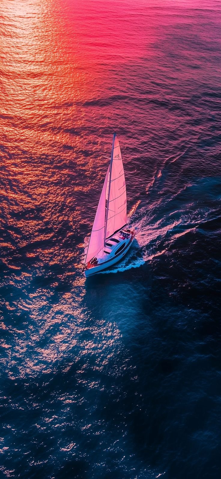 Boat at sea 4k wallpaper