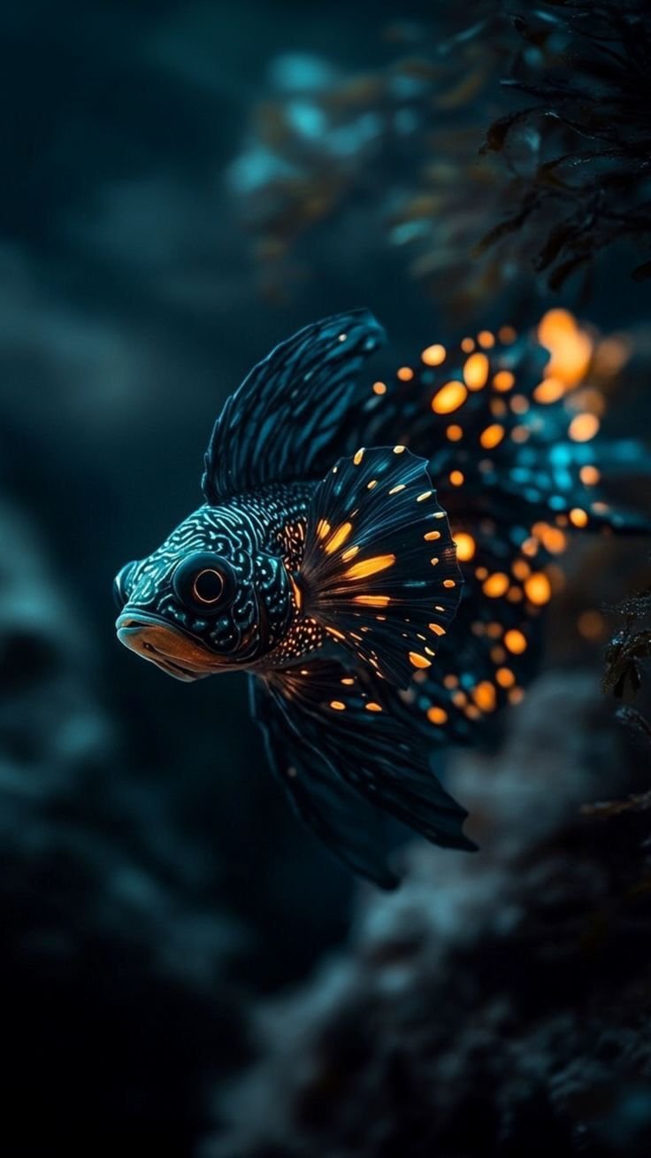 Strange fish 4k wallpaper